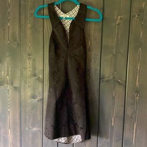 Robert Rodrigues Little Black Dress. Black on fabric.  Fully lined.